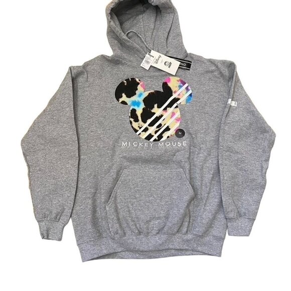 NEFF X Mickey Slash Unisex Hoodie Sz Med Heather Grey Disneyland - Picture 6 of 10